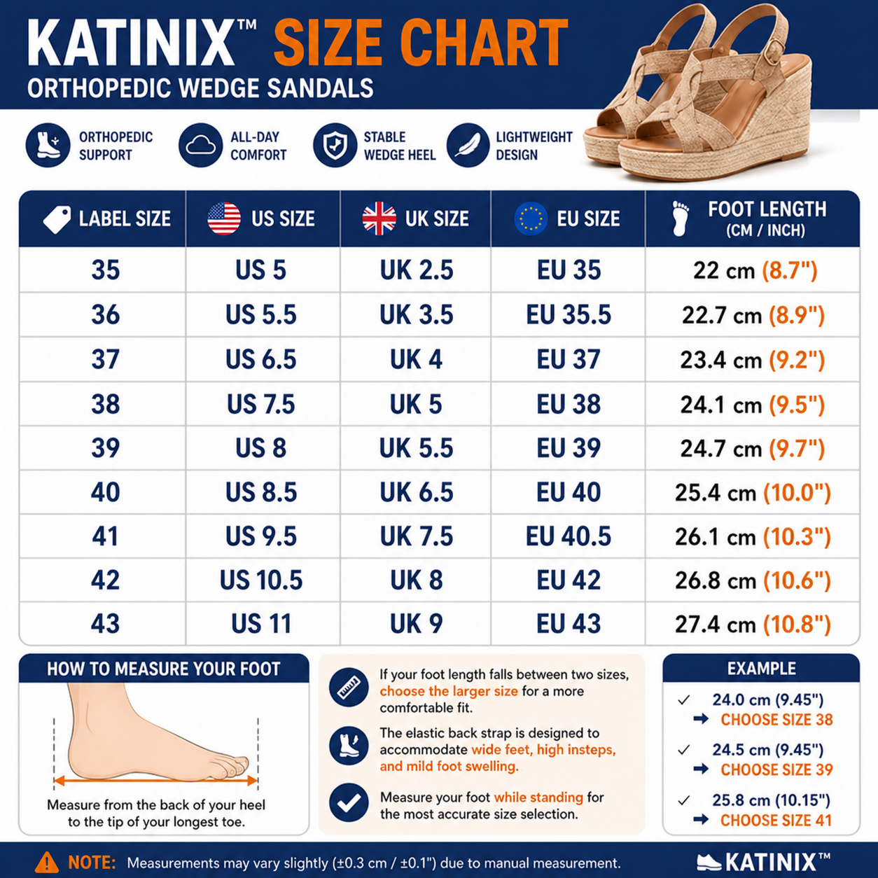 KATIX™ Orthopedic Wedge Sandals